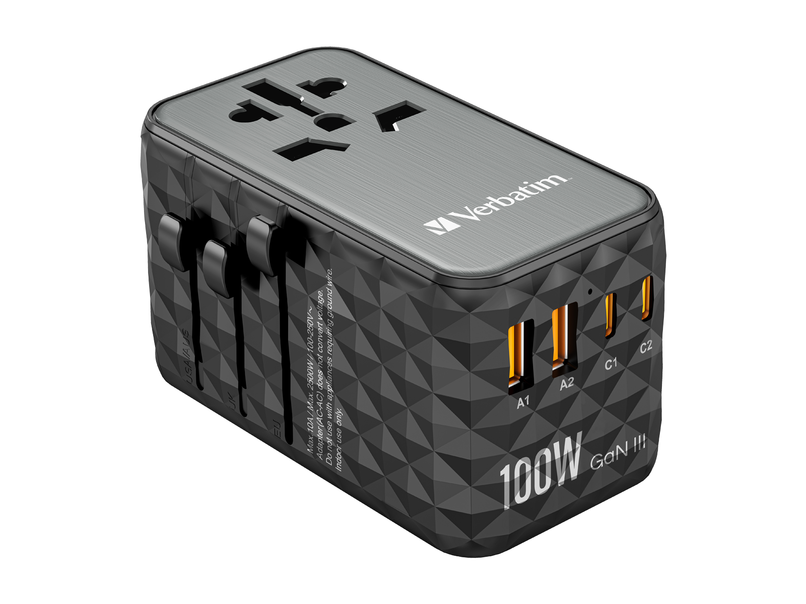 Verbatim UTA-06 GaN III 100W Universal Travel Adapter