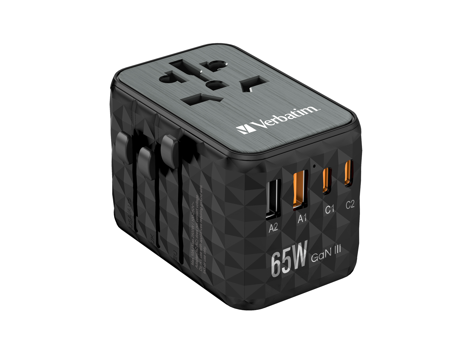 Verbatim UTA-05 GaN III 65W Universal Travel Adapter